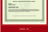 喜報(bào) | REAGEN, INC.榮獲美國(guó)加州衛(wèi)生局頒發(fā)的醫(yī)療器械生產(chǎn)許可證，開啟全球化新篇章！